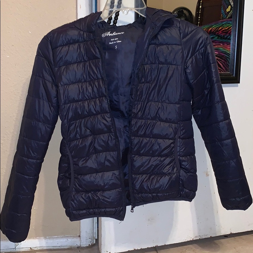 Navy Blue Puffer Jacket